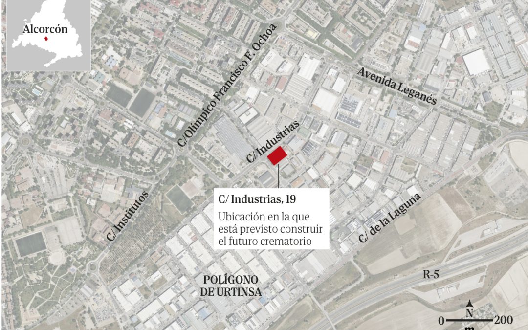El barrio de Ondarreta, en pie de guerra contra un nuevo tanatorio en Alcorcón: «Dicen que seamos sostenibles, quieren implantar un ZBE, pero nos ponen delante de nuestras casas un crematorio»